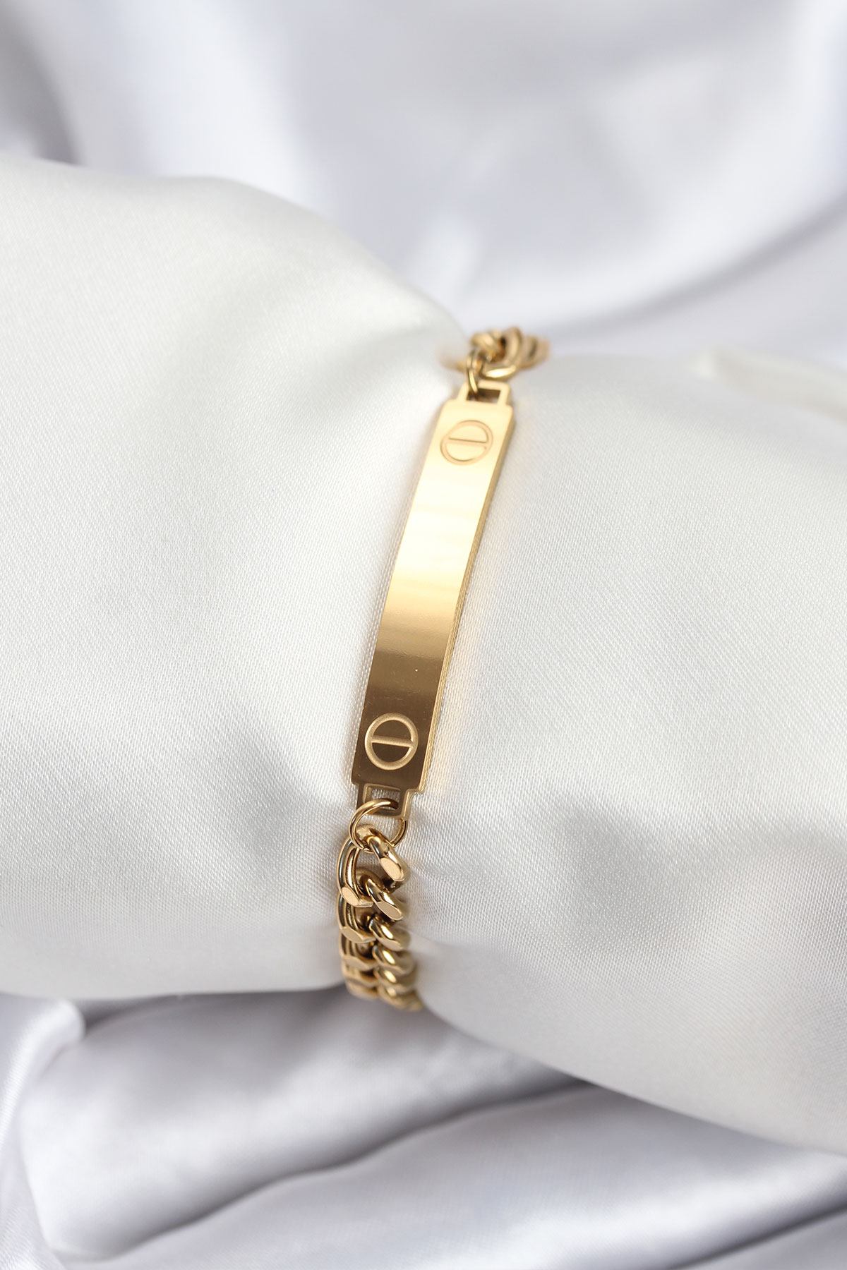 316L Çelik Gold Renk Yazı Yazmaya Uygun Kadın Bileklik 5886 1 316L Çelik Gold Renk Yazı Yazmaya Uygun Kadın Bileklik 5886