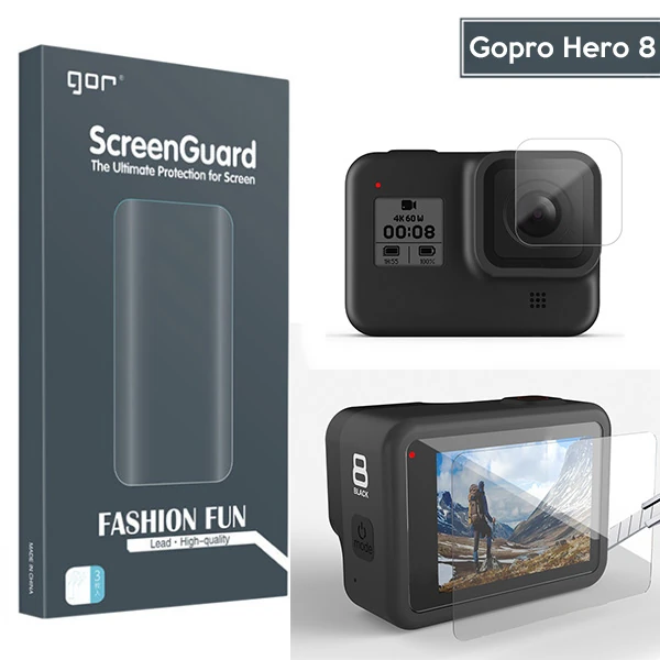 GOR Gopro Hero 8 2in1 Darbe Emici Ekran Koruyucu 2 SET 1 GOR Gopro Hero 8 2in1 Darbe Emici Ekran Koruyucu 2 SET