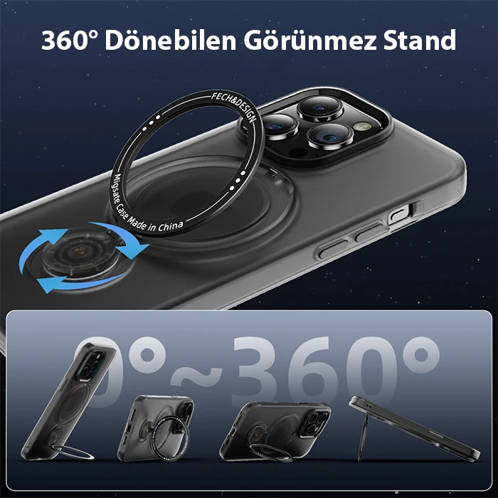 ALLY iPhone 14 Plus İçin Magsafe Uyumlu Standlı Manyetik Silikon Kılıf 3 ALLY iPhone 14 Plus İçin Magsafe Uyumlu Standlı Manyetik Silikon Kılıf - Görsel 3