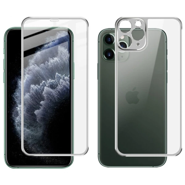 İPhone 11 Pro Metal Çerçeve Ön Arka 3D Full Tempered Cam Koruyucu 2 İPhone 11 Pro Metal Çerçeve Ön Arka 3D Full Tempered Cam Koruyucu - Görsel 2