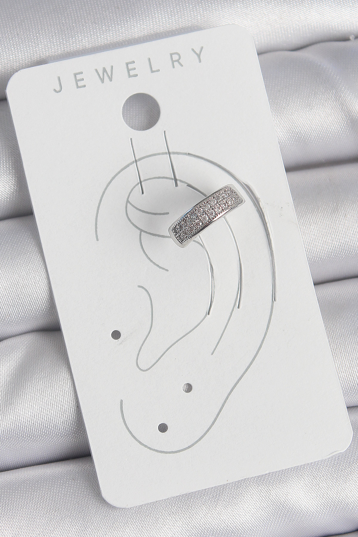 Pirinç Gümüş Renk Zirkon Taşlı Kıkırdak Model Kadın Küpe 5886 2 Pirinç Gümüş Renk Zirkon Taşlı Kıkırdak Model Kadın Küpe 5886 - Görsel 2