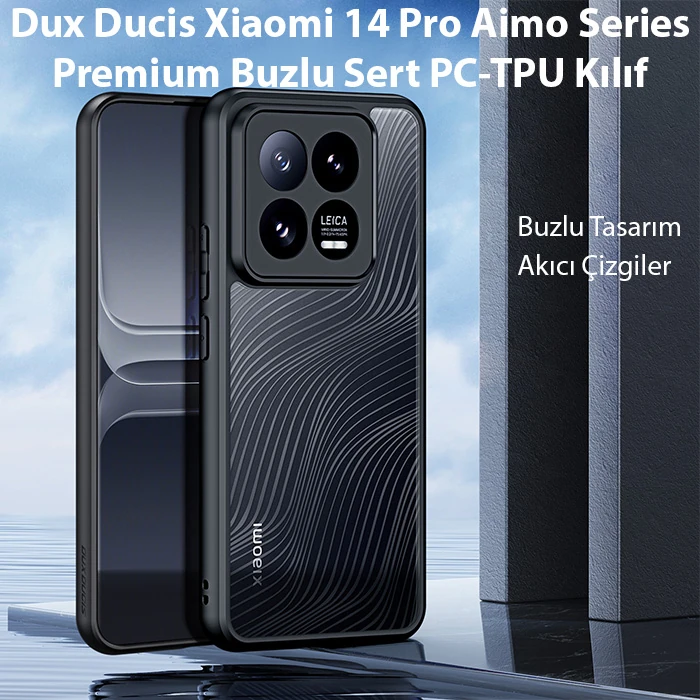 Dux Ducis Xiaomi 14 Pro Aimo Series Premium Buzlu Sert PC-TPU Kılıf 2 Dux Ducis Xiaomi 14 Pro Aimo Series Premium Buzlu Sert PC-TPU Kılıf - Görsel 2
