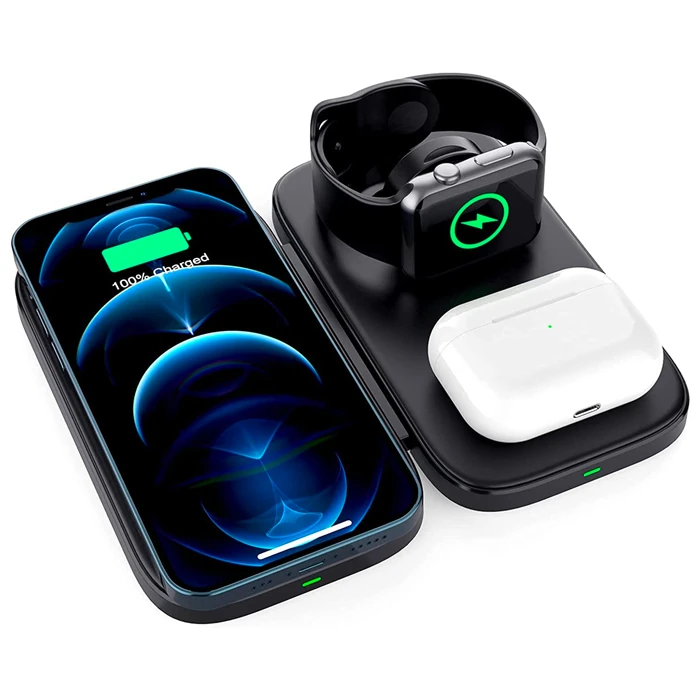 ALLY W66 15W 3 in1 Android + iPhone Taşınabilir Mini Kablosuz Hızlı Şarj Standı-(5775) 1 ALLY W66 15W 3 in1 Android + iPhone Taşınabilir Mini Kablosuz Hızlı Şarj Standı-(5775)