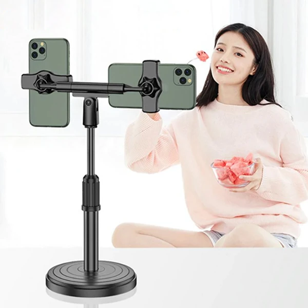 ALLY Masaüstü Youtube Tiktok Canlı Yayın Çift Telefon Tutucu Stand-(5775) 3 ALLY Masaüstü Youtube Tiktok Canlı Yayın Çift Telefon Tutucu Stand-(5775) - Görsel 3