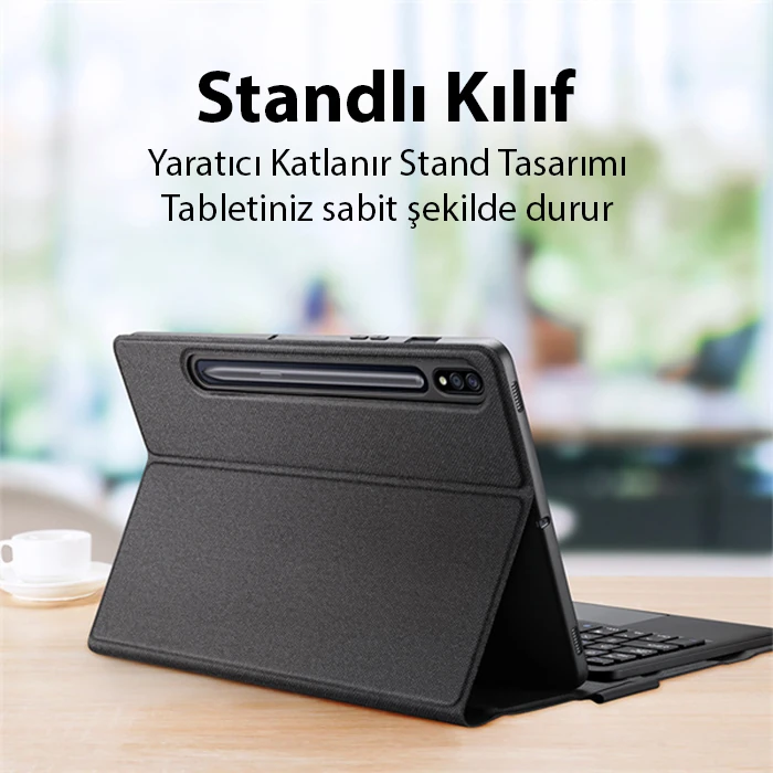 Dux Ducis SM Galaxy Tab S8/S7 Bluetooth Klavye Touchpad Kılıf X700-X706-T870-T875-T876B-(5775) 4 Dux Ducis SM Galaxy Tab S8/S7 Bluetooth Klavye Touchpad Kılıf X700-X706-T870-T875-T876B-(5775) - Görsel 4