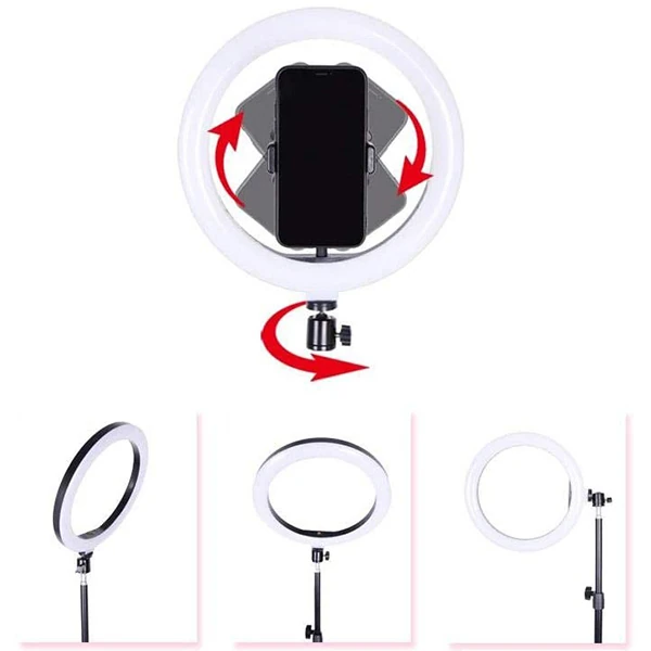 ALLY 10 İnch Halka Led Tripod(1.30M)Youtuber Video Selfie Stüdyo Makyaj Işığı 3 ALLY 10 İnch Halka Led Tripod(1.30M)Youtuber Video Selfie Stüdyo Makyaj Işığı - Görsel 3