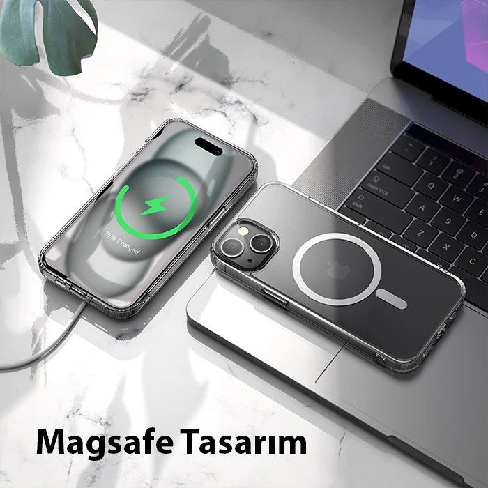 Hoco iPhone 15 Plus Anti-Fall Darbe Önleyici Airbag Manyetik Magsafe Silikon Kılıf 2 Hoco iPhone 15 Plus Anti-Fall Darbe Önleyici Airbag Manyetik Magsafe Silikon Kılıf - Görsel 2