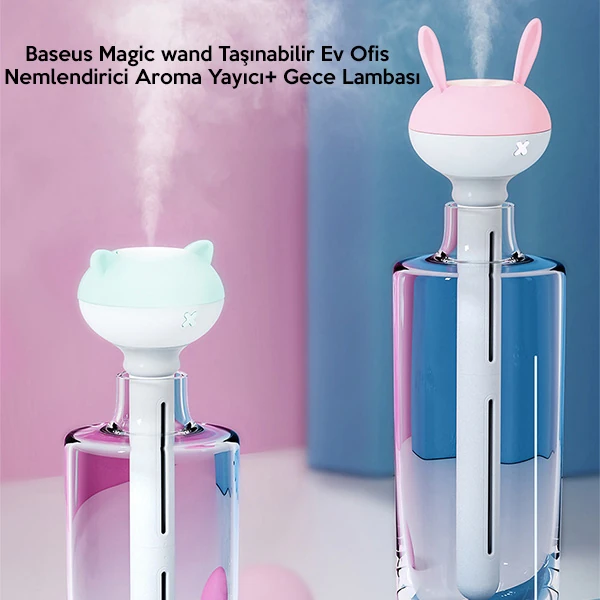 Baseus Magic wand Ev Ofis Nemlendirici Aroma Yayıcı+ Gece Lambası 3 Baseus Magic wand Ev Ofis Nemlendirici Aroma Yayıcı+ Gece Lambası - Görsel 3