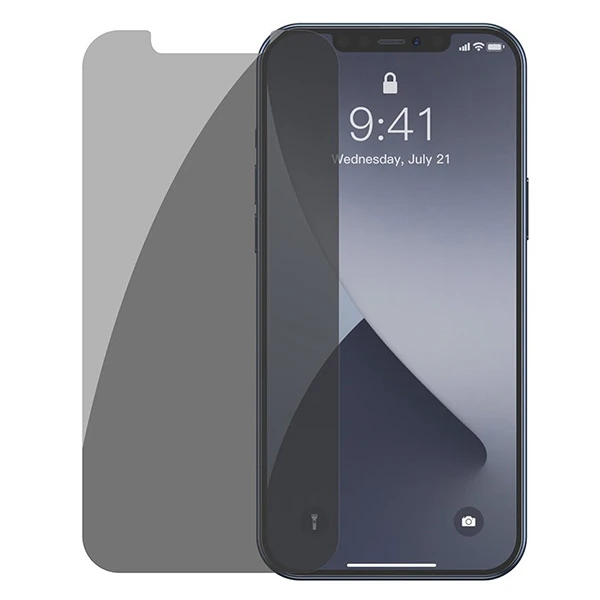 Baseus İPhone 12 mini 03mm Anti Spy Tempered Cam Ekran Koruyucu 2 Adet Set 1 Baseus İPhone 12 mini 03mm Anti Spy Tempered Cam Ekran Koruyucu 2 Adet Set