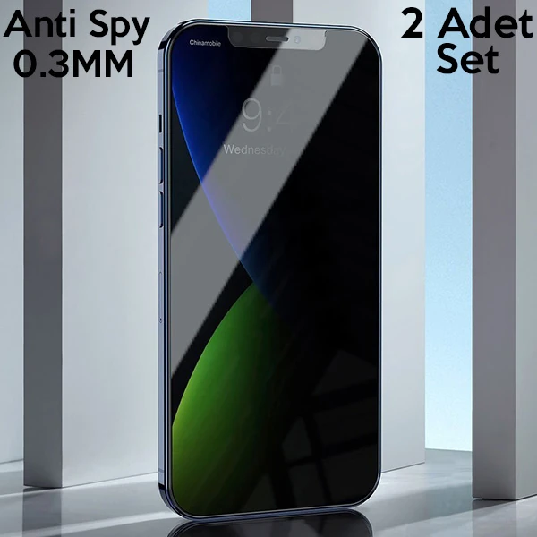 Baseus İPhone 12 mini 03mm Anti Spy Tempered Cam Ekran Koruyucu 2 Adet Set 2 Baseus İPhone 12 mini 03mm Anti Spy Tempered Cam Ekran Koruyucu 2 Adet Set - Görsel 2