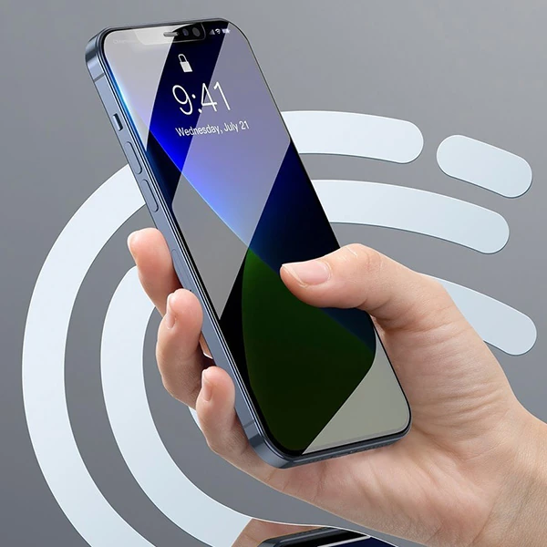 Baseus İPhone 12 mini 03mm Anti Spy Tempered Cam Ekran Koruyucu 2 Adet Set 4 Baseus İPhone 12 mini 03mm Anti Spy Tempered Cam Ekran Koruyucu 2 Adet Set - Görsel 4