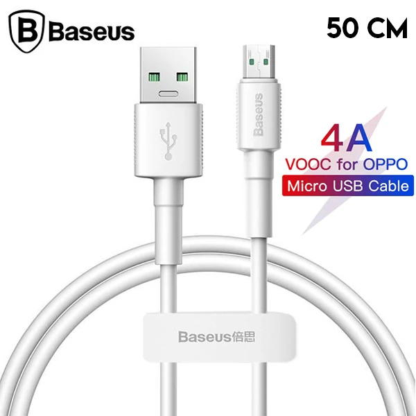 Baseus Mini White Micro USB 4A OPPO VIVO Dash Usb Şarj Kablosu 0.5cm 1 Baseus Mini White Micro USB 4A OPPO VIVO Dash Usb Şarj Kablosu 0.5cm