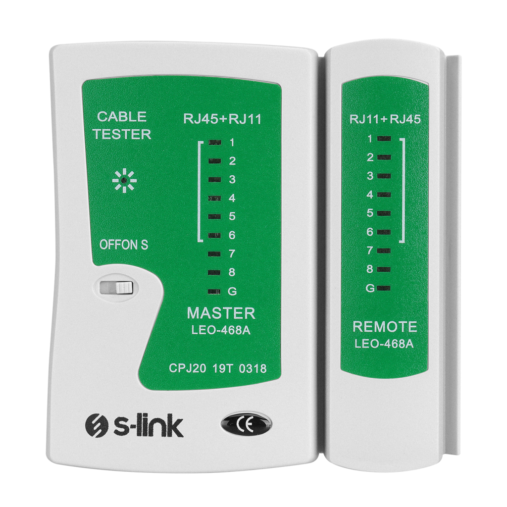 S-LINK SL-468, RJ45 ve RJ11 Tester, Kablo Test Cihazı(1923) 1 S-LINK SL-468, RJ45 ve RJ11 Tester, Kablo Test Cihazı(1923)
