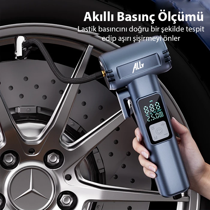 Ally ST-5530 Dijital Şarjlı Araç Lastik Hava Şişirme Pompası Powerbank Pencere kırıcı-(5775) 3 Ally ST-5530 Dijital Şarjlı Araç Lastik Hava Şişirme Pompası Powerbank Pencere kırıcı-(5775) - Görsel 3
