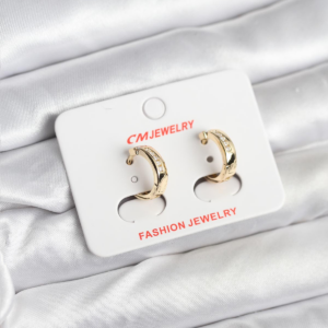 14K Gold Renk Kaplama CM Kadın Küpe 5886