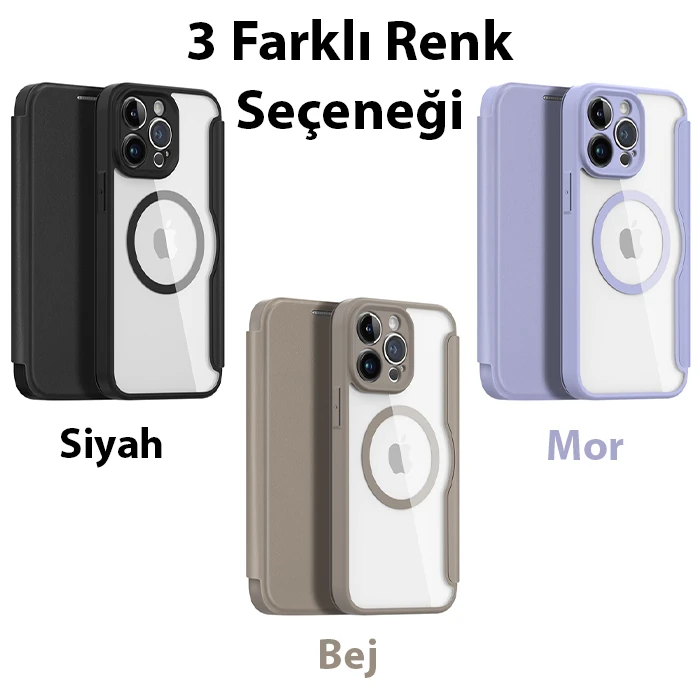Dux Ducis iPhone 14 Pro 6.1 Kılıf Skin X Pro Series MagSafe Kapaklı Kılıf Folio Case 3 Dux Ducis iPhone 14 Pro 6.1 Kılıf Skin X Pro Series MagSafe Kapaklı Kılıf Folio Case - Görsel 3