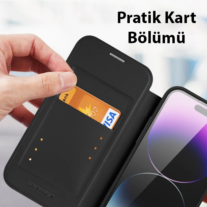 Dux Ducis iPhone 14 Pro 6.1 Kılıf Skin X Pro Series MagSafe Kapaklı Kılıf Folio Case 4 Dux Ducis iPhone 14 Pro 6.1 Kılıf Skin X Pro Series MagSafe Kapaklı Kılıf Folio Case - Görsel 4