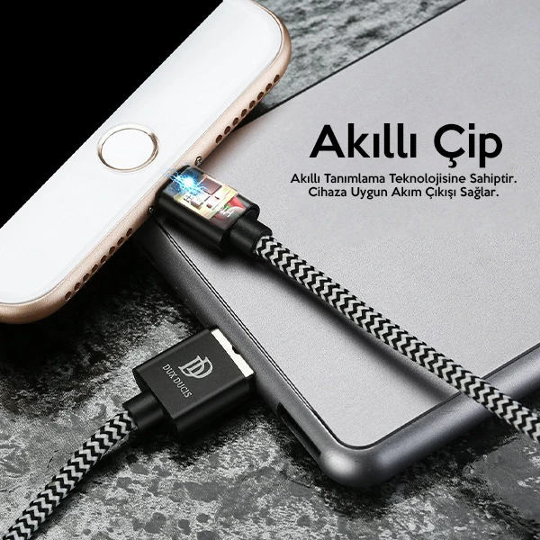 Dux Ducis K-One Cable İPhone Usb Şarj Kablosu 1 METRE-(5775) 2 Dux Ducis K-One Cable İPhone Usb Şarj Kablosu 1 METRE-(5775) - Görsel 2