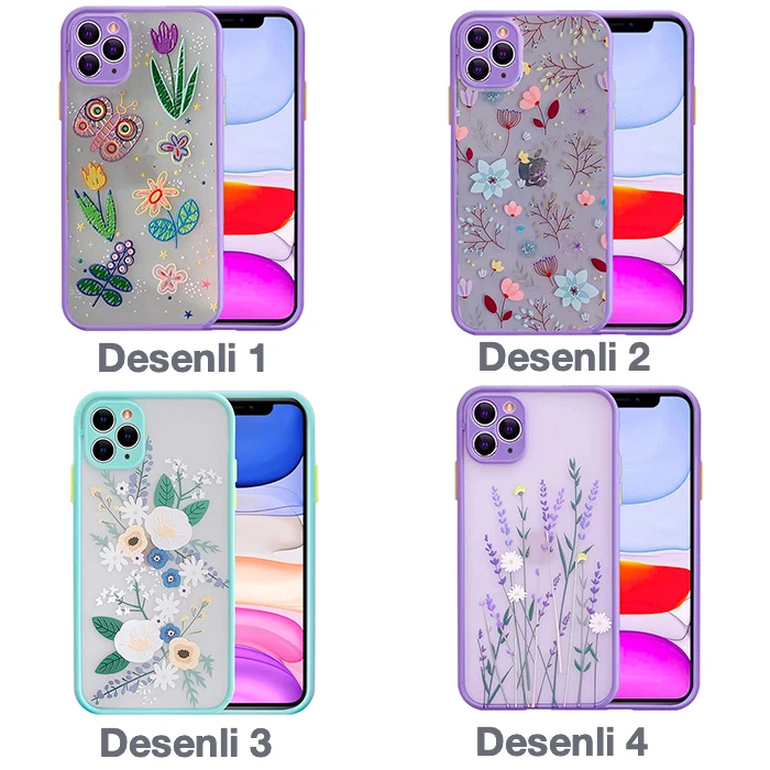 iPhone 11 Pro Max 6.5inç Kamera Korumalı Çiçek Desenli Silikon Kılıf 3 iPhone 11 Pro Max 6.5inç Kamera Korumalı Çiçek Desenli Silikon Kılıf - Görsel 3