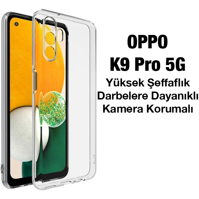 Ally OPPO K9 Pro 5G Kılıf Kamera Korumalı Ultra İnce Şeffaf Silikon Kılıf 2 Ally OPPO K9 Pro 5G Kılıf Kamera Korumalı Ultra İnce Şeffaf Silikon Kılıf - Görsel 2