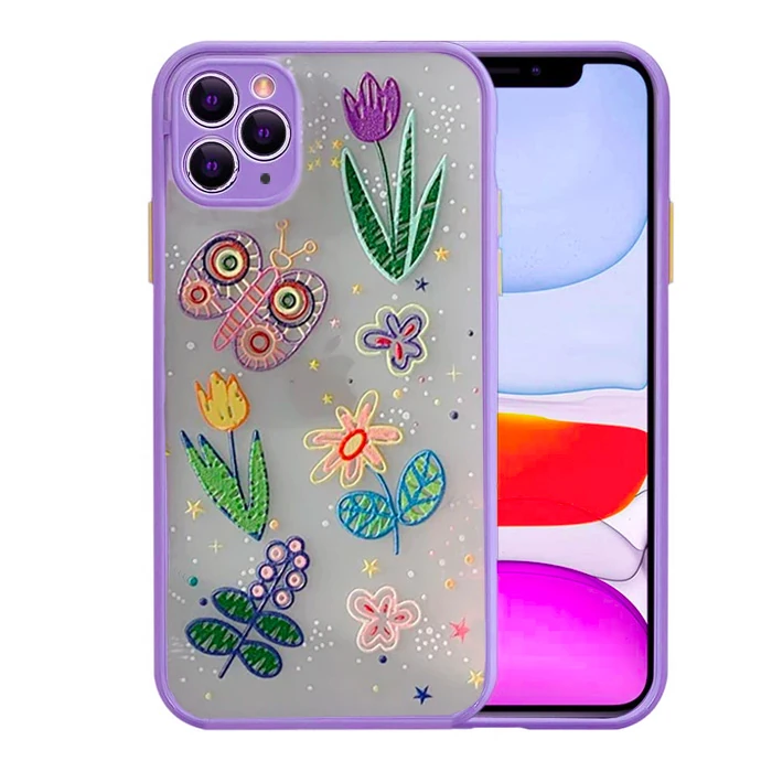 iPhone 11 Pro 5.8inç Kamera Korumalı Çiçek Desenli Silikon Kılıf 1 iPhone 11 Pro 5.8inç Kamera Korumalı Çiçek Desenli Silikon Kılıf