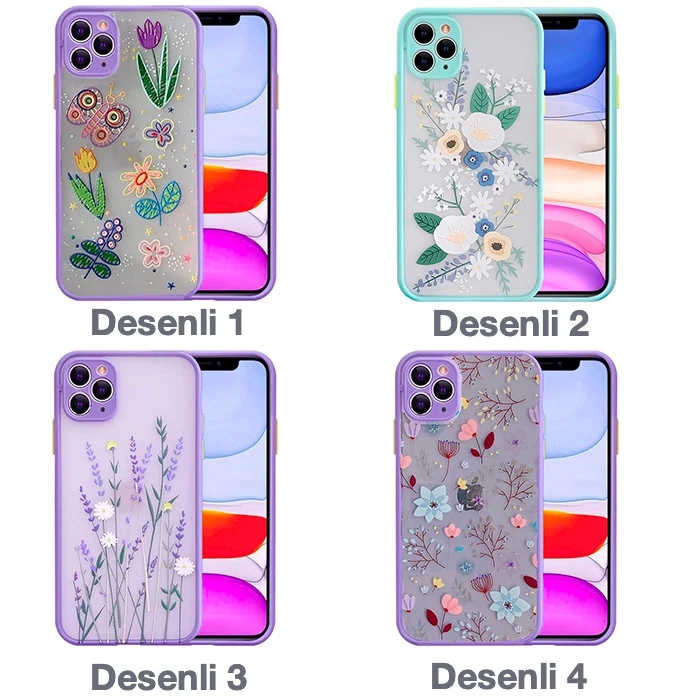 iPhone 11 Pro 5.8inç Kamera Korumalı Çiçek Desenli Silikon Kılıf 3 iPhone 11 Pro 5.8inç Kamera Korumalı Çiçek Desenli Silikon Kılıf - Görsel 3