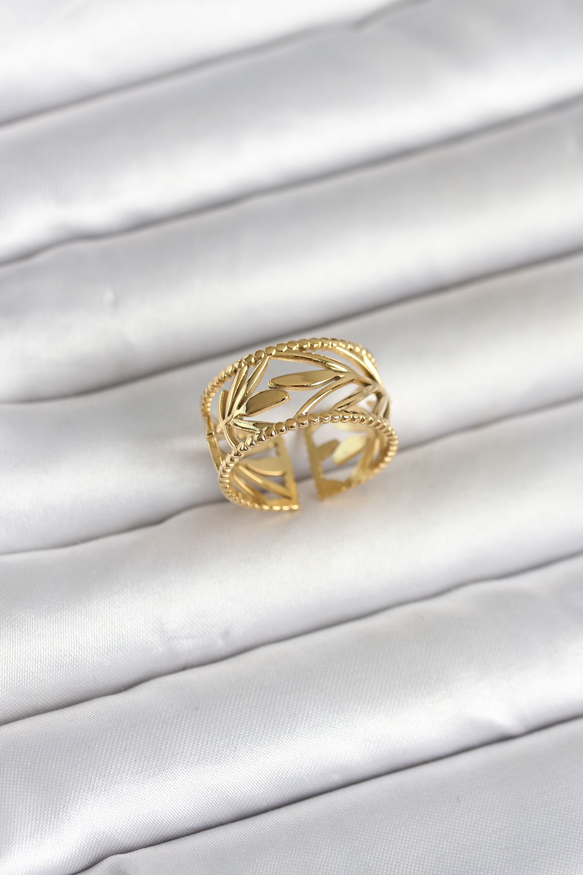 316L Çelik Gold Renk Başak Model Kadın Yüzük 5886 1 316L Çelik Gold Renk Başak Model Kadın Yüzük 5886