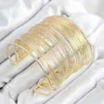 Pirinç Tel Sarma Model Gold Renk Kadın Bileklilk 5886