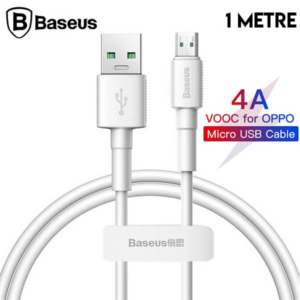 Haydiburaya 89 Baseus Mini White Micro USB 4A OPPO VIVO Dash Usb Şarj Kablosu 1Metre
