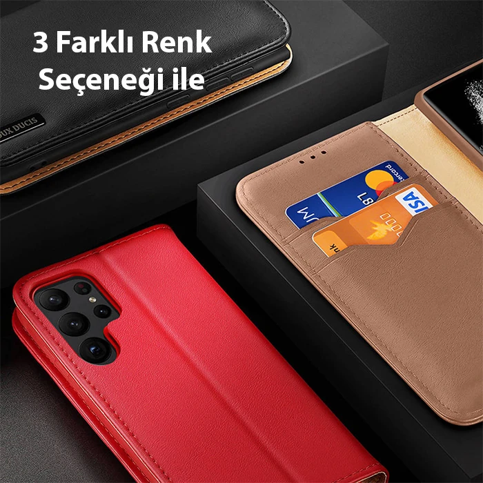 Dux Ducis SM Galaxy S23 Kılıf Mıknatıslı Cüzdanlı Deri Kılıf Hivo Series-(5775) 3 Dux Ducis SM Galaxy S23 Kılıf Mıknatıslı Cüzdanlı Deri Kılıf Hivo Series-(5775) - Görsel 3