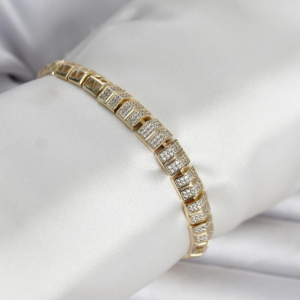 Xuping Zirkon Taşlı Gold Renk Kadın Bileklik 5886