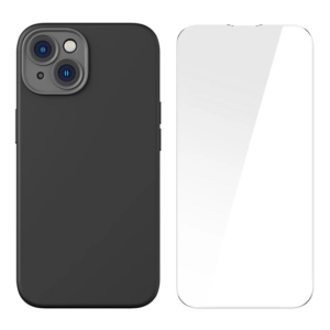 Haydiburaya 85 Baseus Liquid Silica Gel iPhone 14 Plus 6.7 Magsafe Silikon Kılıf + Tempered Ekran Koruyucu Set