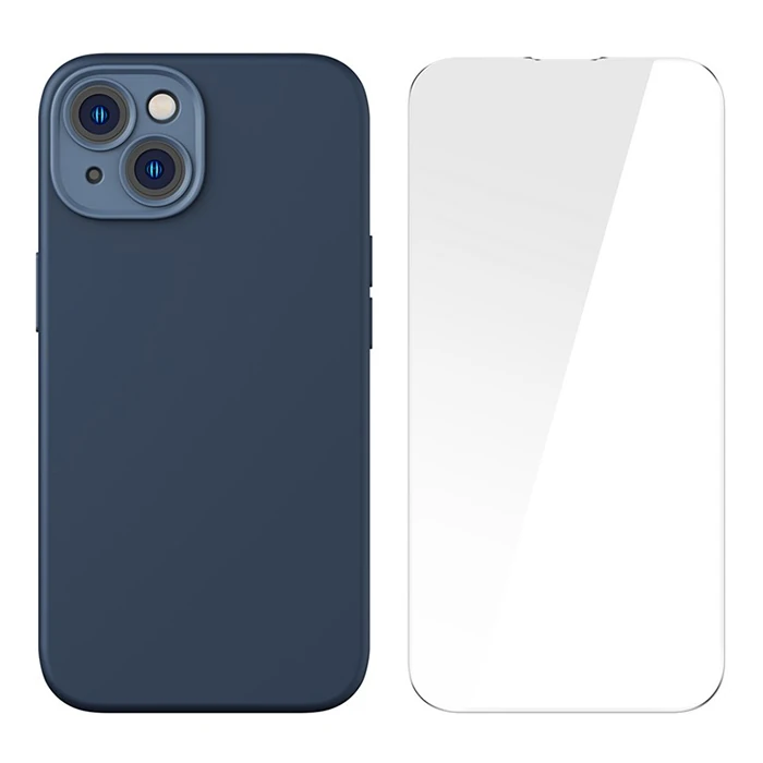 Baseus Liquid Silica Gel iPhone 14 Plus 6.7 Magsafe Silikon Kılıf + Tempered Ekran Koruyucu Set 2 Baseus Liquid Silica Gel iPhone 14 Plus 6.7 Magsafe Silikon Kılıf + Tempered Ekran Koruyucu Set - Görsel 2