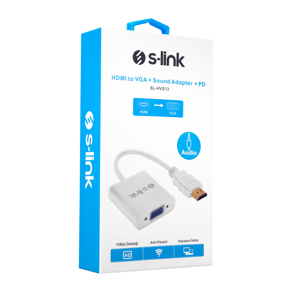 S-LINK SL-HVS13, HDMI To VGA+Audio+PD Çevirici(1923) 4 S-LINK SL-HVS13, HDMI To VGA+Audio+PD Çevirici(1923) - Görsel 4