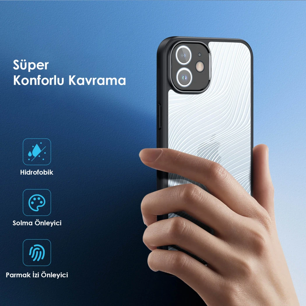 Dux Ducis iPhone 12 Aimo Series Premium Buzlu Sert PC-TPU Kılıf 2 Dux Ducis iPhone 12 Aimo Series Premium Buzlu Sert PC-TPU Kılıf - Görsel 2
