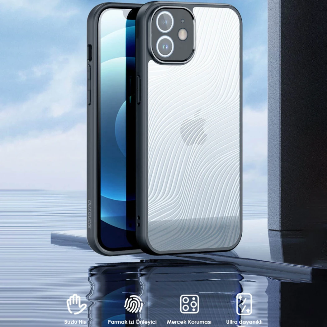Dux Ducis iPhone 12 Aimo Series Premium Buzlu Sert PC-TPU Kılıf 3 Dux Ducis iPhone 12 Aimo Series Premium Buzlu Sert PC-TPU Kılıf - Görsel 3