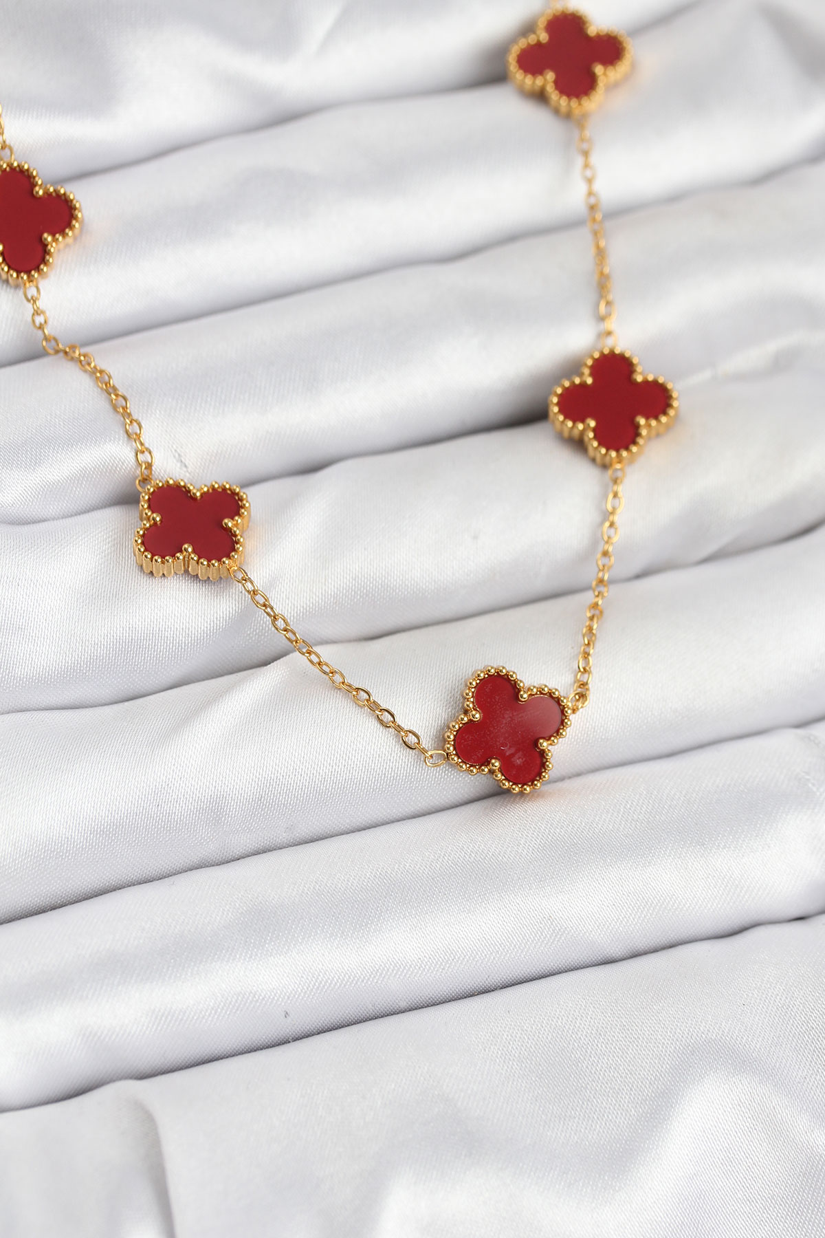 316L Çelik Gold Renk Zincir Bordo Yonca Kadın Kolye 5886 1 316L Çelik Gold Renk Zincir Bordo Yonca Kadın Kolye 5886