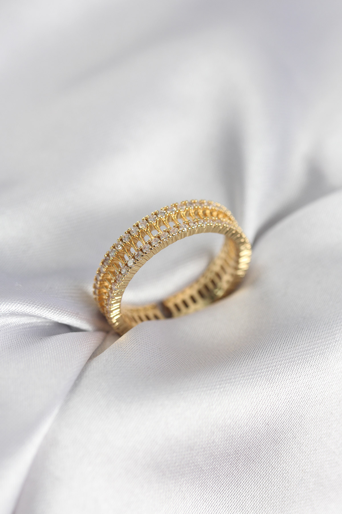 Gold Renk Minimal Zirkon Taşlı Kadın Yüzük 5886 1 Gold Renk Minimal Zirkon Taşlı Kadın Yüzük 5886