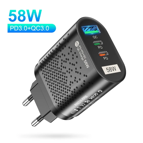 USLİON PD 58W USB + Type-c Hızlı Şarj Başlığı-(5775) 2 USLİON PD 58W USB + Type-c Hızlı Şarj Başlığı-(5775) - Görsel 2