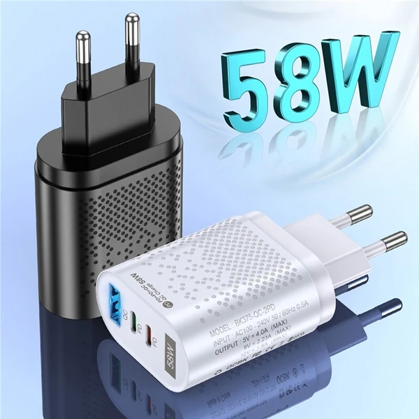 USLİON PD 58W USB + Type-c Hızlı Şarj Başlığı-(5775) 3 USLİON PD 58W USB + Type-c Hızlı Şarj Başlığı-(5775) - Görsel 3
