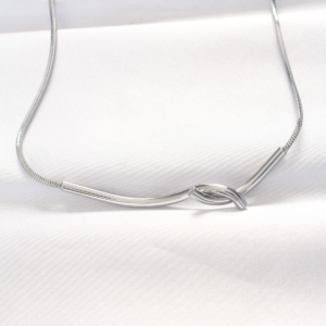 316L Çelik Silver Renk Kolye 5886