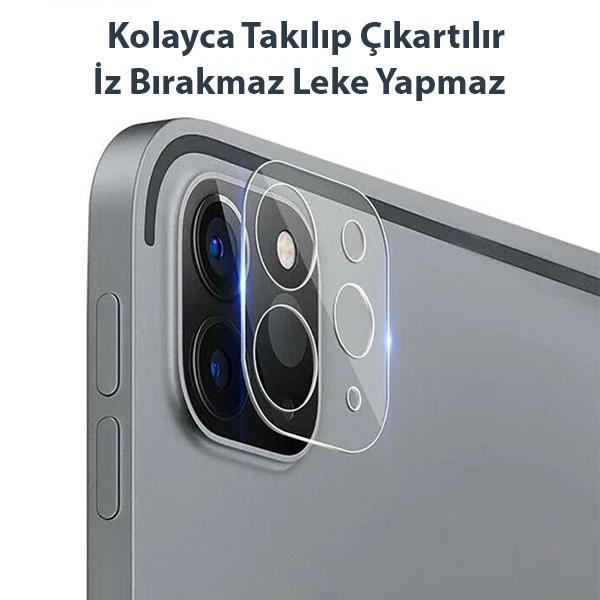 GOR iPad Pro 11 İPad Pro 12.9 2020-2021 3D Cam Kamera Koruyucu 2 SET 3 GOR iPad Pro 11 İPad Pro 12.9 2020-2021 3D Cam Kamera Koruyucu 2 SET - Görsel 3