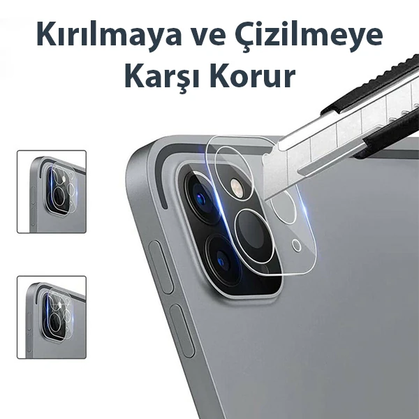 GOR iPad Pro 11 İPad Pro 12.9 2020-2021 3D Cam Kamera Koruyucu 2 SET 4 GOR iPad Pro 11 İPad Pro 12.9 2020-2021 3D Cam Kamera Koruyucu 2 SET - Görsel 4