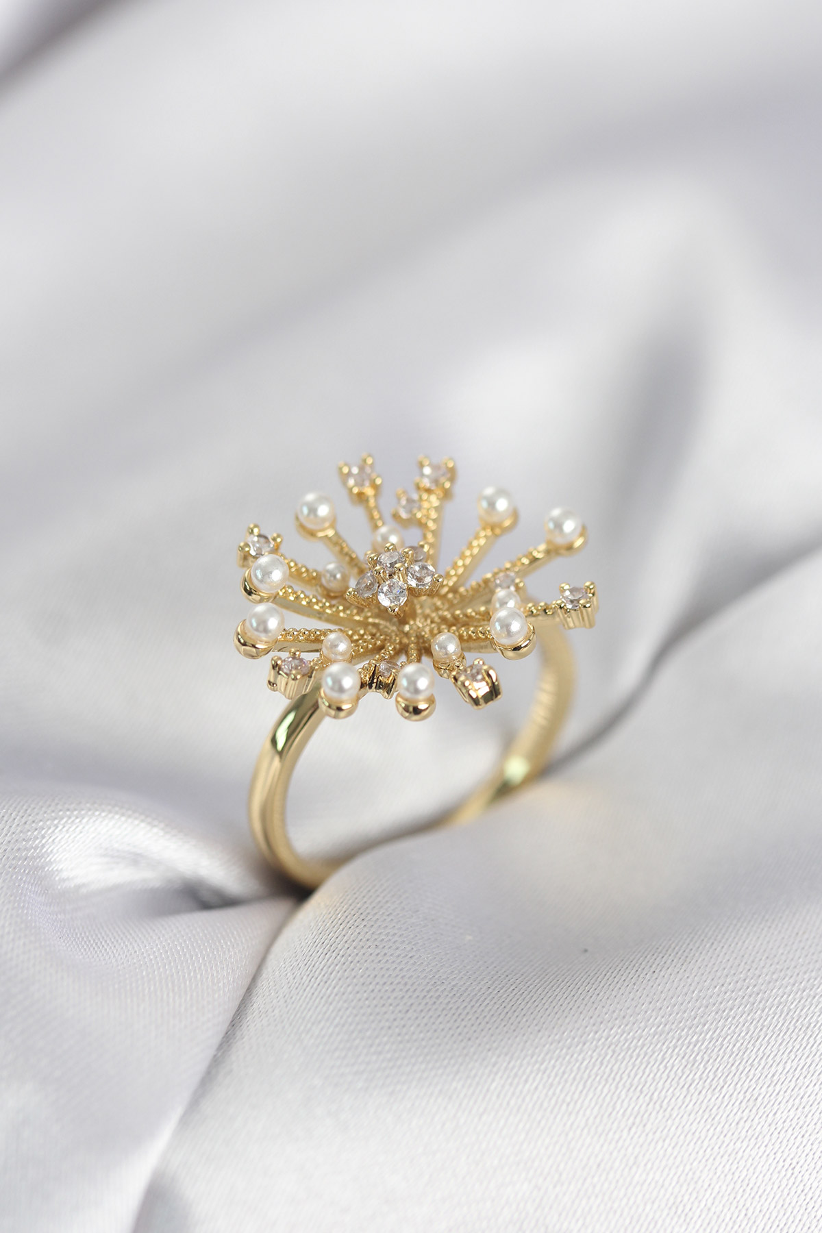 Gold Renk Karahindiba Model Zirkon Taşlı Kadın Yüzük 5886 1 Gold Renk Karahindiba Model Zirkon Taşlı Kadın Yüzük 5886