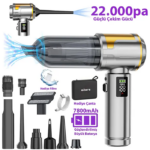 EZERE Nanovac 22000pa Güçlü Portatif Vakumlu Kablosuz Üflemeli Mini Araç Süpürgesi-(5775)