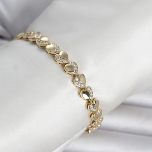 Xuping Kalp Model Gold Renk Kadın Bileklik 5886