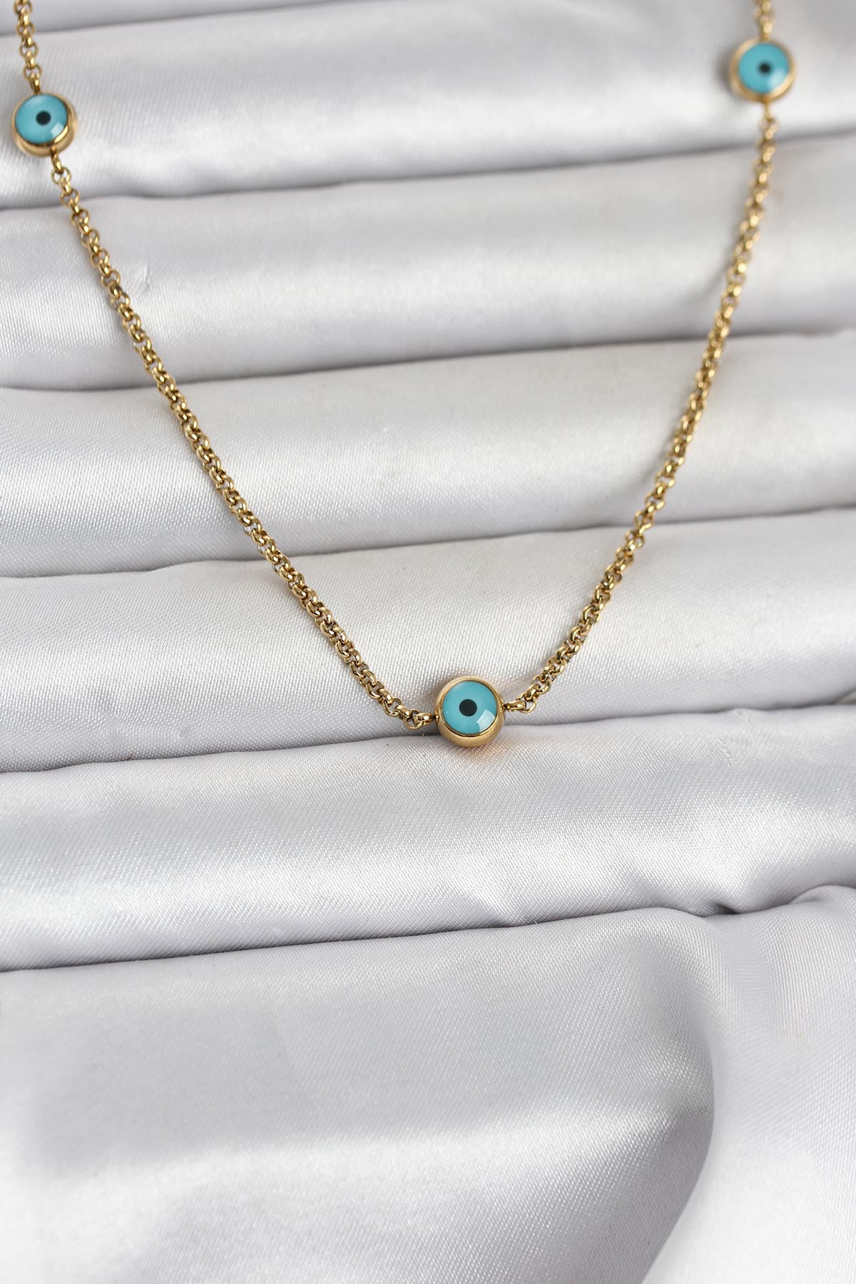 316L Çelik Gold Renk Nazarlı Model Kadın Kolye 5886 1 316L Çelik Gold Renk Nazarlı Model Kadın Kolye 5886