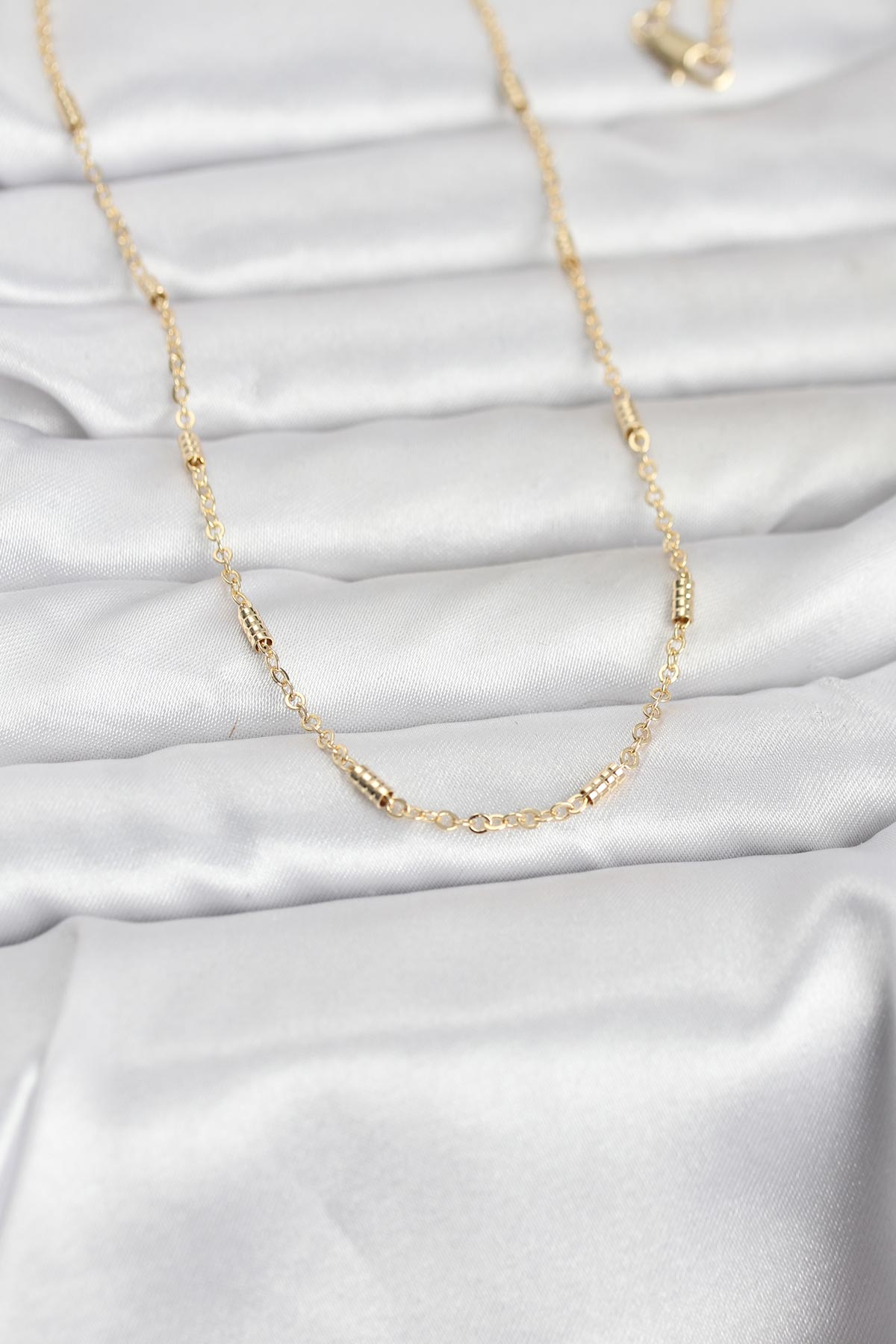 CM 14K Gold Renk Bar Zincir Model 60 cm Kadın Kolye 5886 1 CM 14K Gold Renk Bar Zincir Model 60 cm Kadın Kolye 5886