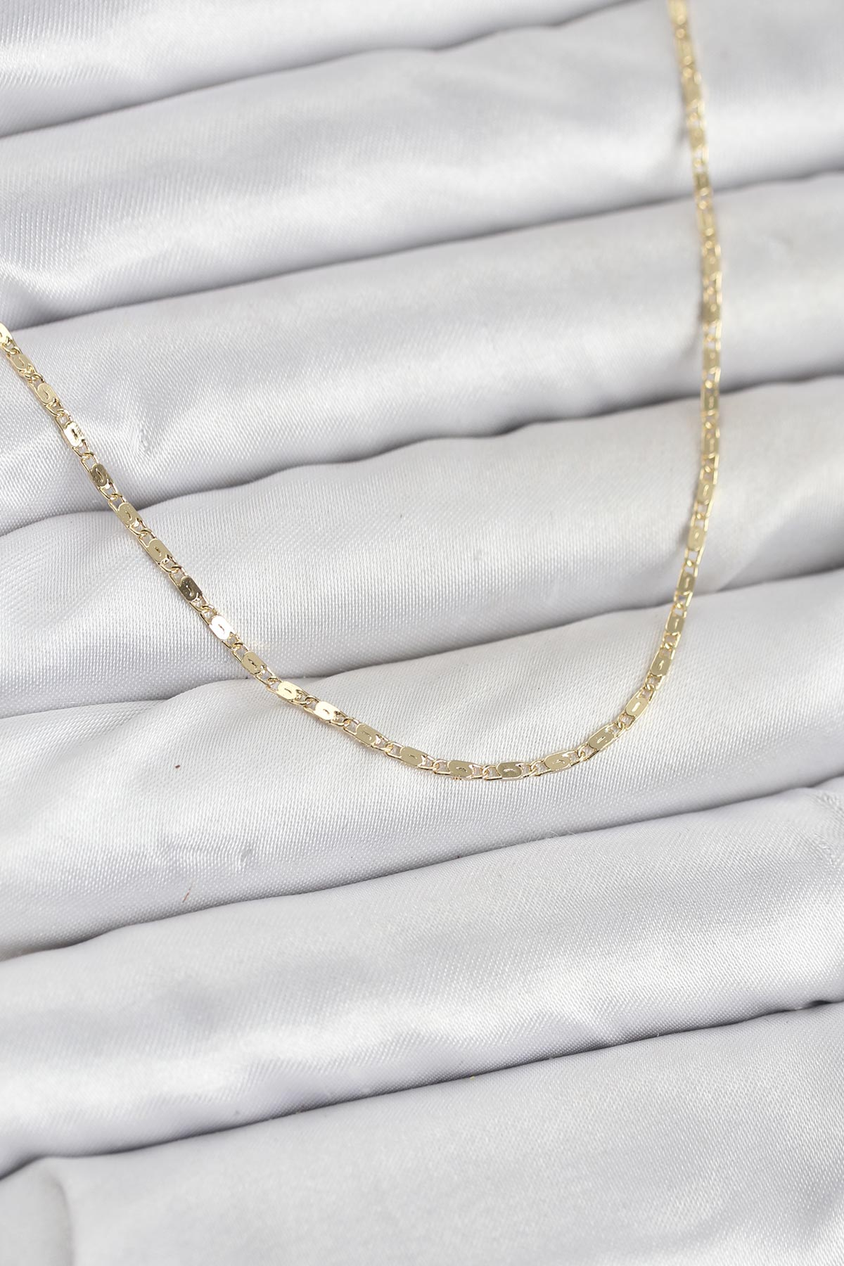 CM 14K Gold Renk Ezme Zincir Model 60 cm Kadın Kolye 5886 1 CM 14K Gold Renk Ezme Zincir Model 60 cm Kadın Kolye 5886