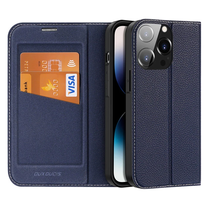 Dux Ducis iPhone 14 Pro 6.1 Kılıf Skin X2 Series PU Deri Manyetik Kapaklı Kılıf Magnetic Folio Case-(5775) 2 Dux Ducis iPhone 14 Pro 6.1 Kılıf Skin X2 Series PU Deri Manyetik Kapaklı Kılıf Magnetic Folio Case-(5775) - Görsel 2